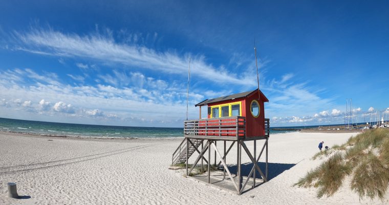 Skanör Beach in the far south of Sweden